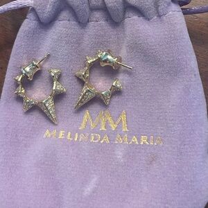 Melinda Maria Gabriella Pave Spiked Earrings